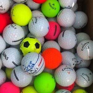 Titleist and Callaway Golf Balls - White, Yellow, Pink, Orange
